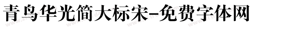 青鸟华光简大标宋字体转换