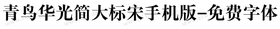 青鸟华光简大标宋手机版字体转换