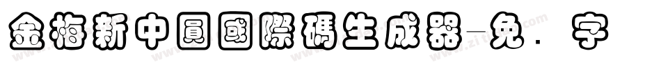 金梅新中圓國際碼生成器字体转换