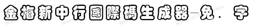 金梅新中行國際碼生成器字体转换