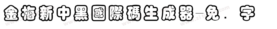 金梅新中黑國際碼生成器字体转换