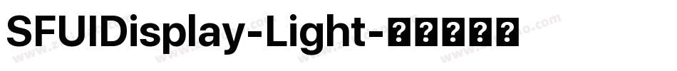 SFUIDisplay-Light字体转换