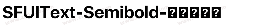 SFUIText-Semibold字体转换