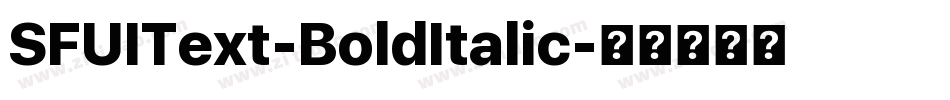 SFUIText-BoldItalic字体转换