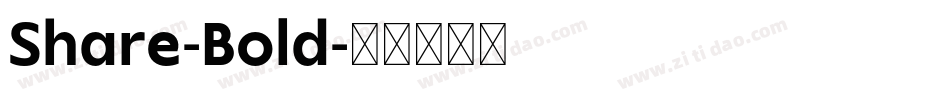 Share-Bold字体转换