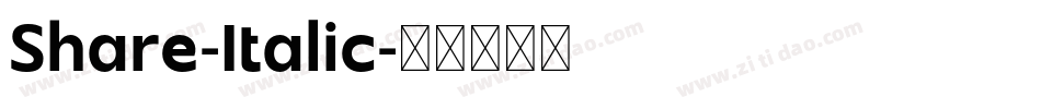 Share-Italic字体转换