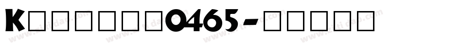 Kroeger0465字体转换