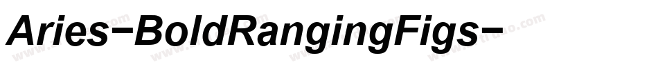 Aries-BoldRangingFigs字体转换