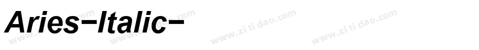 Aries-Italic字体转换