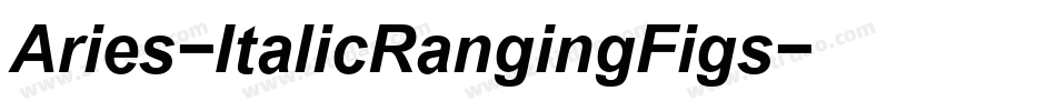Aries-ItalicRangingFigs字体转换