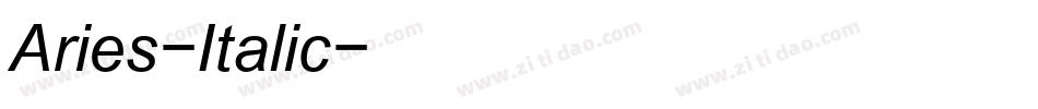 Aries-Italic字体转换
