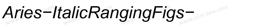 Aries-ItalicRangingFigs字体转换