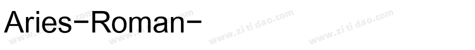 Aries-Roman字体转换