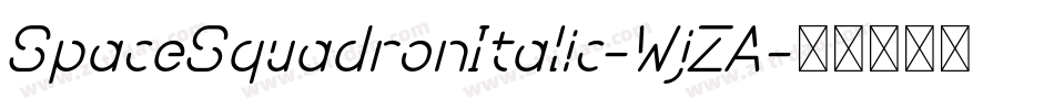 SpaceSquadronItalic-WjZA字体转换