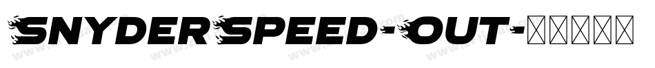 SnyderSpeed-Out字体转换