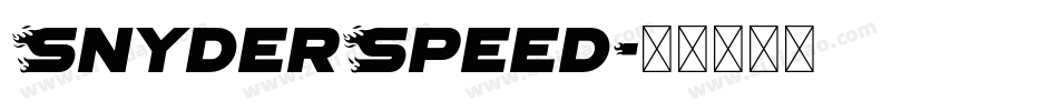 SnyderSpeed字体转换