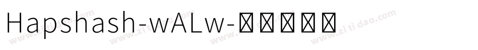 Hapshash-wALw字体转换