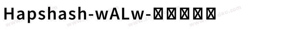 Hapshash-wALw字体转换