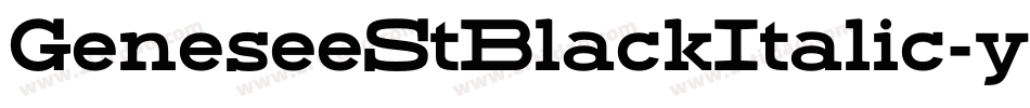 GeneseeStBlackItalic-y253字体转换