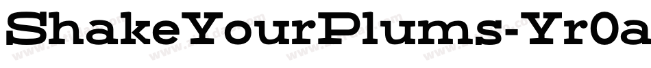 ShakeYourPlums-Yr0a字体转换