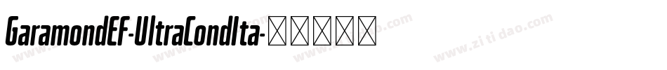 GaramondEF-UltraCondIta字体转换