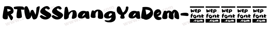 RTWSShangYaDem字体转换