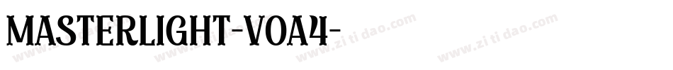 MasterLight-voA4字体转换