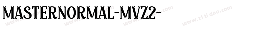 MasterNormal-mvZ2字体转换