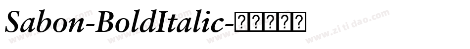 Sabon-BoldItalic字体转换