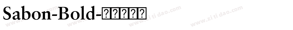 Sabon-Bold字体转换
