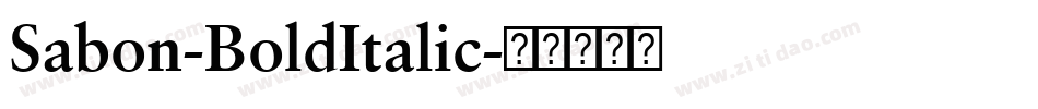 Sabon-BoldItalic字体转换