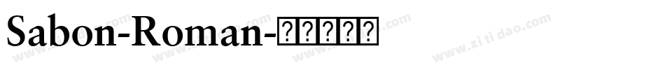 Sabon-Roman字体转换