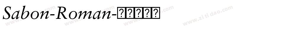 Sabon-Roman字体转换