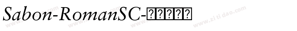 Sabon-RomanSC字体转换