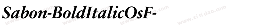 Sabon-BoldItalicOsF字体转换