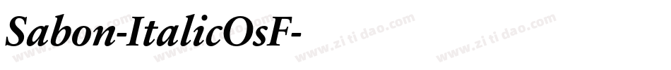 Sabon-ItalicOsF字体转换
