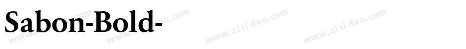 Sabon-Bold字体转换