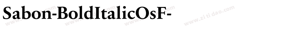 Sabon-BoldItalicOsF字体转换