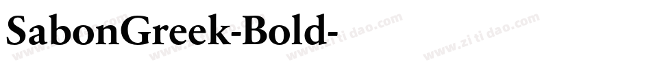 SabonGreek-Bold字体转换