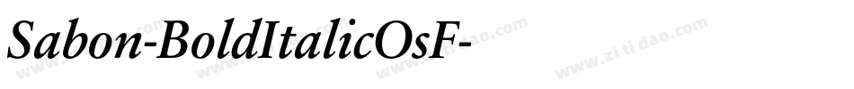 Sabon-BoldItalicOsF字体转换
