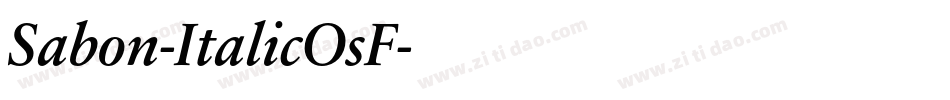 Sabon-ItalicOsF字体转换