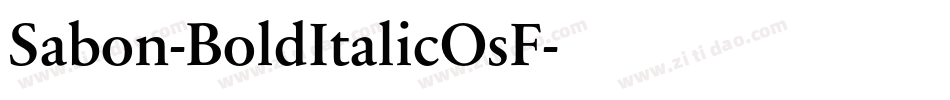Sabon-BoldItalicOsF字体转换