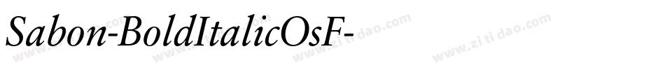 Sabon-BoldItalicOsF字体转换
