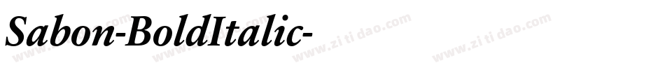 Sabon-BoldItalic字体转换