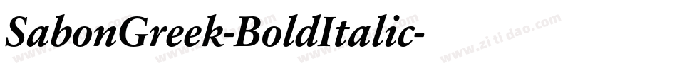 SabonGreek-BoldItalic字体转换