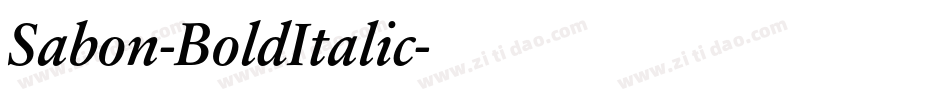 Sabon-BoldItalic字体转换