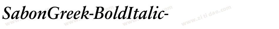 SabonGreek-BoldItalic字体转换