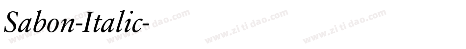 Sabon-Italic字体转换