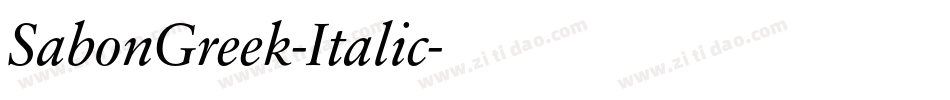 SabonGreek-Italic字体转换