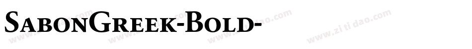 SabonGreek-Bold字体转换